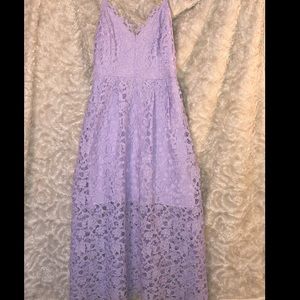 Lavender lace floral dress